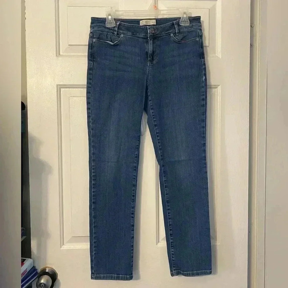 J Jill Weekender Straight Leg Blue Jeans Size 6P - Picture 1 of 14